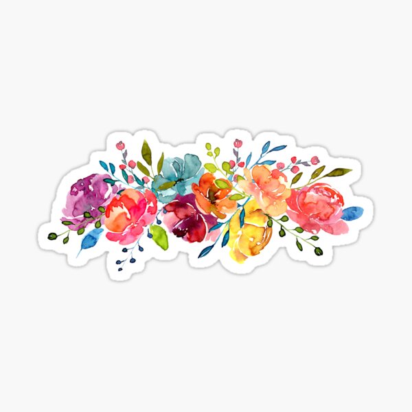 Flor Colorida única Pegatinas PNG ,dibujos Etiqueta De La Flor, Sticker  Set, Conjunto De Pegatinas De Flores PNG Imagen para Descarga Gratuita