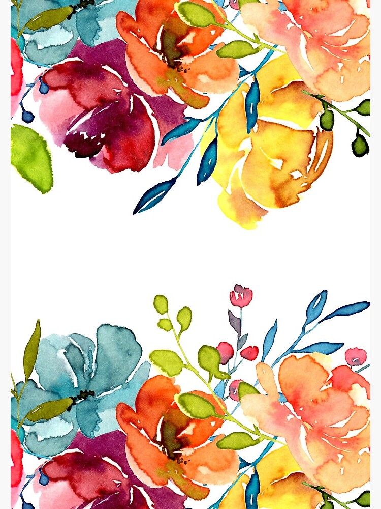 Bright Flowers Summer Watercolor Peonies by junkydotcom