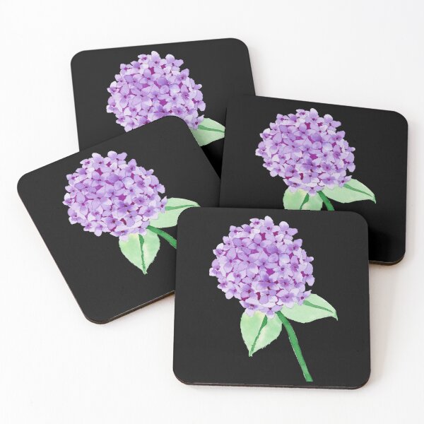 Item preview, purple hydrangea, black designed and sold by Sonderblume.