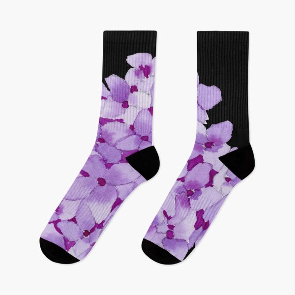 Item preview, purple hydrangea, black designed and sold by Sonderblume.