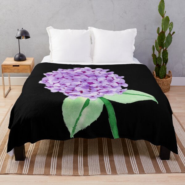 Item preview, purple hydrangea, black designed and sold by Sonderblume.