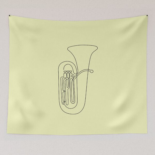 Item preview, French Horn Abstract Line Art For Music Lovers And Guitarist - Abstract Line Art Music designed and sold by Funwithmusic.