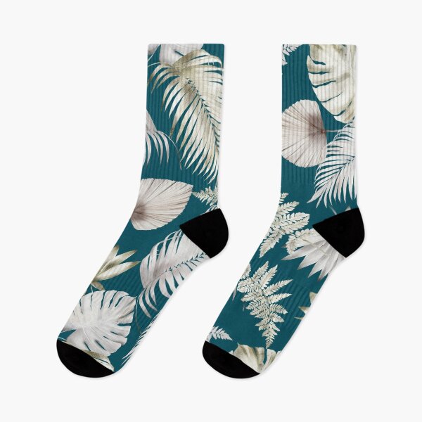 Item preview, Elegant Tropical Leaves on Teal designed and sold by meggydesigns.