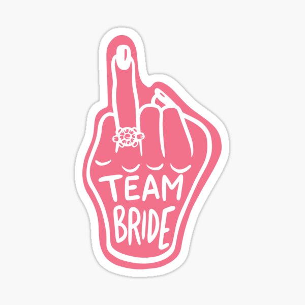 Team Bride Foam Hand Wedding Ring Sticker