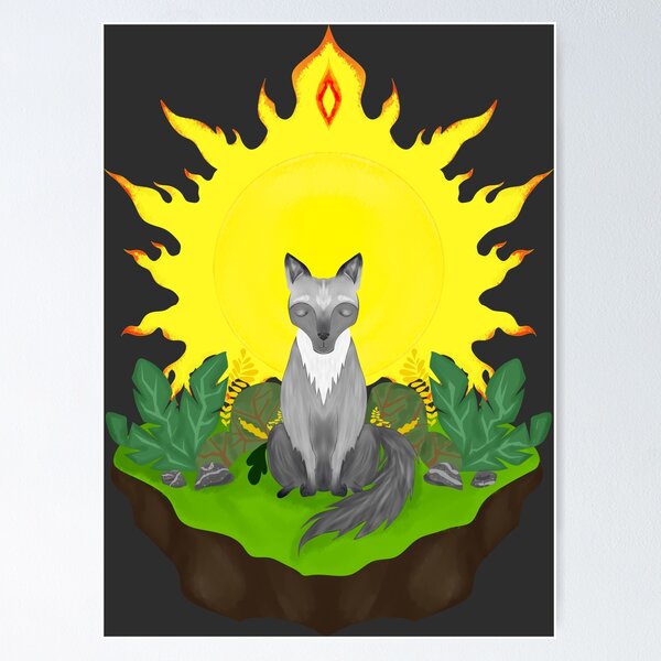 Item preview, Grey Wolf in the Sun designed and sold by Mariia Berezhna.
