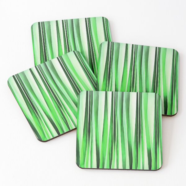 Item preview, Uneven Artistic Vertical Stripes Wintry Green Hues designed and sold by taiche.