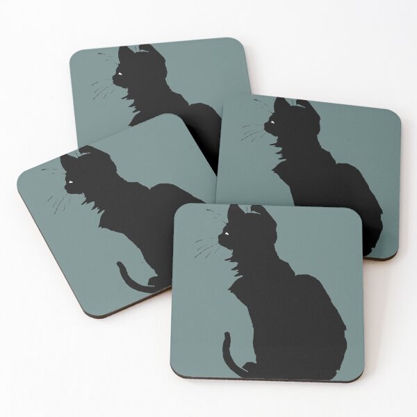 Item preview, Minimalistic Black Cat Silhouette Vector Art designed and sold by taiche.