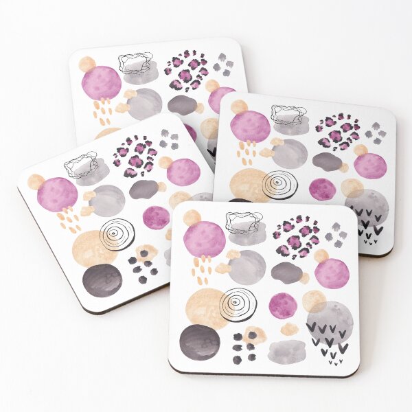 Item preview, Watercolor abstract spots and ink designed and sold by SKhappyartist.
