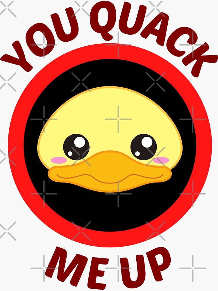 You Quack Me Up Cute Duck Pun Sticker For Sale By Allthingspunny Redbubble 5653