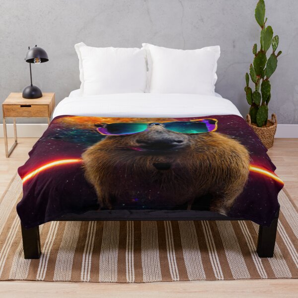 Aperçu de l'œuvre Ok, je tire Capybara avec des lunettes de soleil créée et vendue par MythicPrompts.