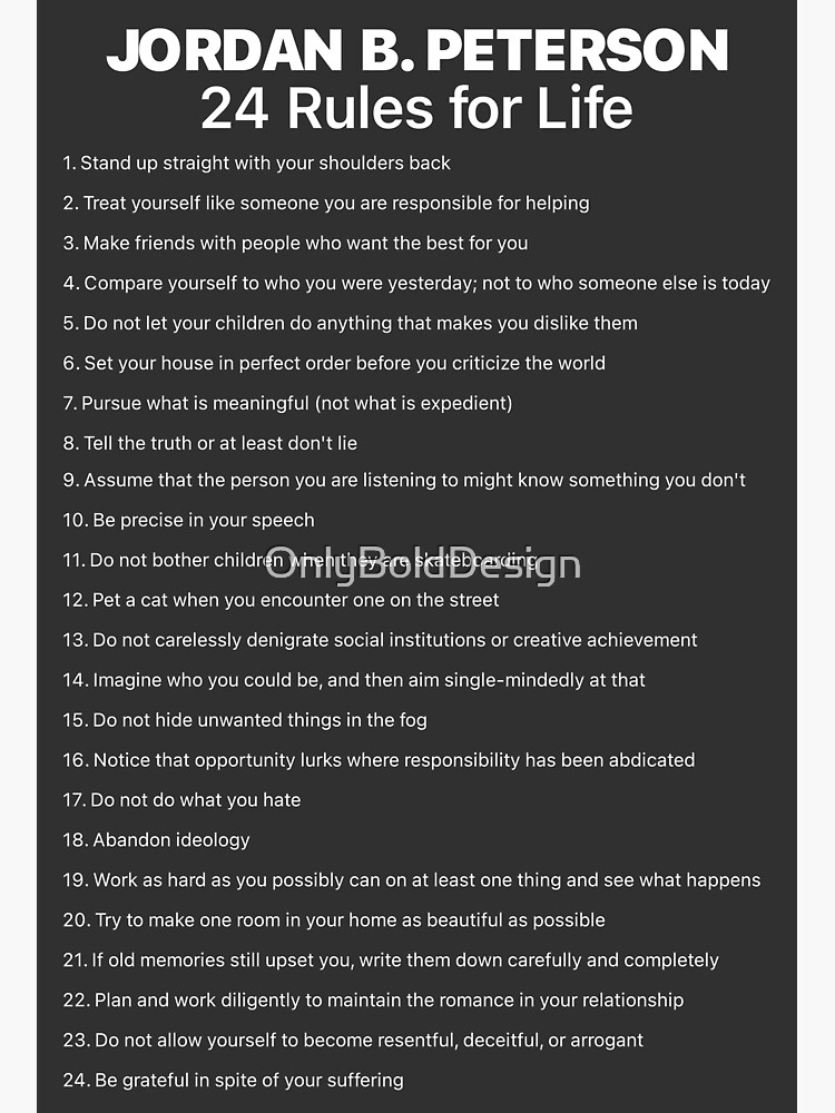 Jordan Peterson 12 Rules For Life - Jordan Peterson - Sticker