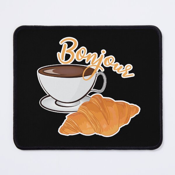 Item preview, Bonjour Croissant - Funny French Food designed and sold by TheInkElephant.