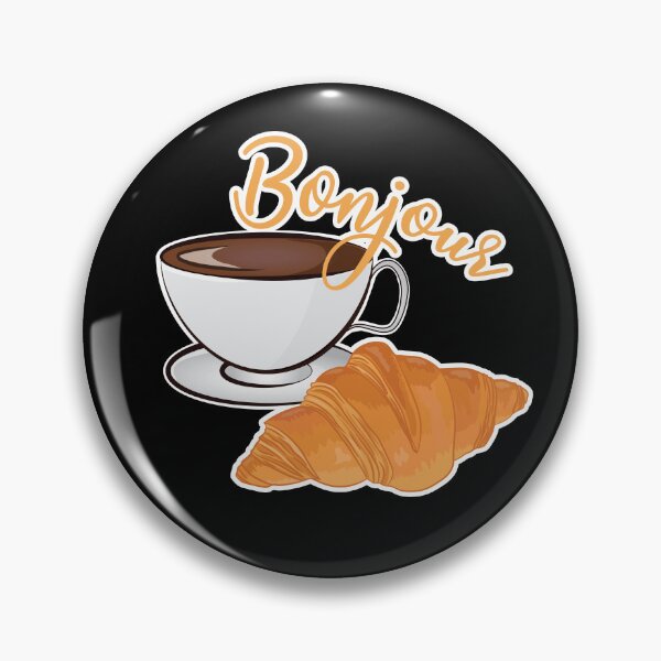 Item preview, Bonjour Croissant - Funny French Food designed and sold by TheInkElephant.
