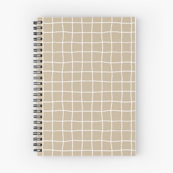 Item preview, Hand Drawn Windowpane Textured Grid (white/tan) designed and sold by Design Minds Boutique.