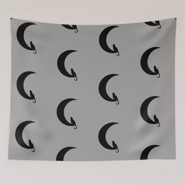 Item preview, Cat in the Moon - Black Cat Lover designed and sold by antevasinart.