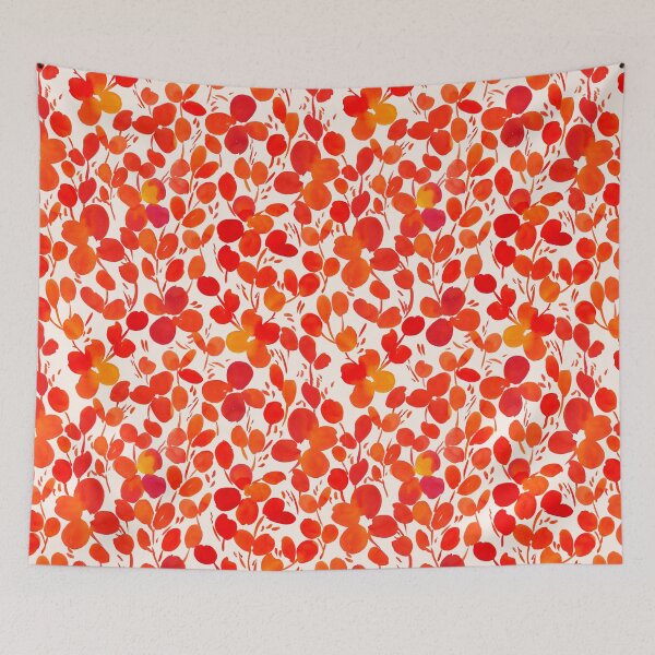 Aperçu de l'œuvre feuilles rouges créée et vendue par youdesignme.