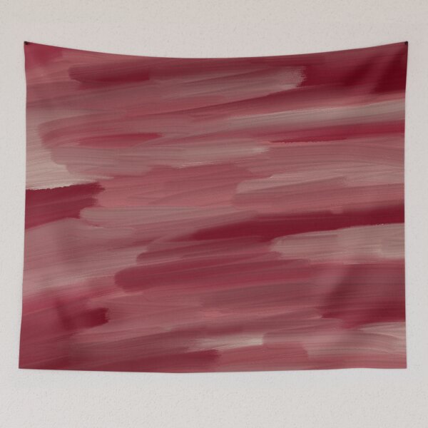 Item preview, Ruby Blush Sunset Maroon Oil Paint Abstract Modern Sunrise Cool Tones Fuschia Pink Red designed and sold by hopecope.