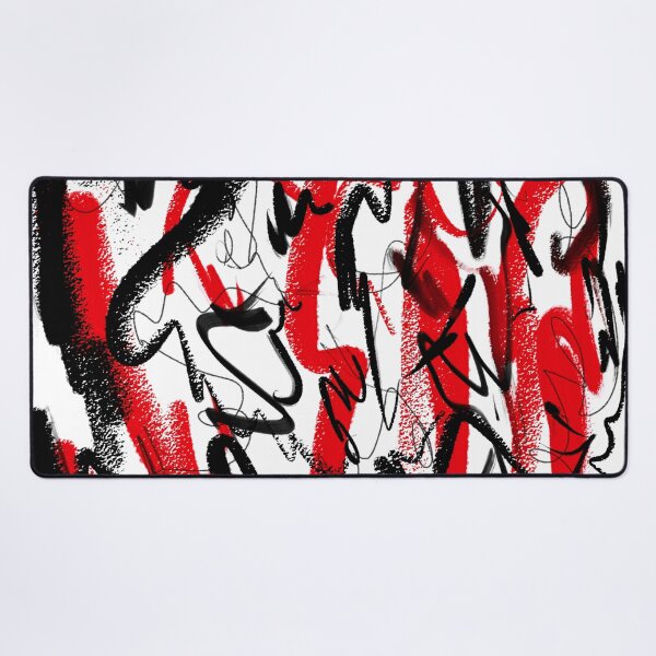 Item preview, Red Black Abstract Scribble Doodle Painting Drawing Sketch designed and sold by hopecope.
