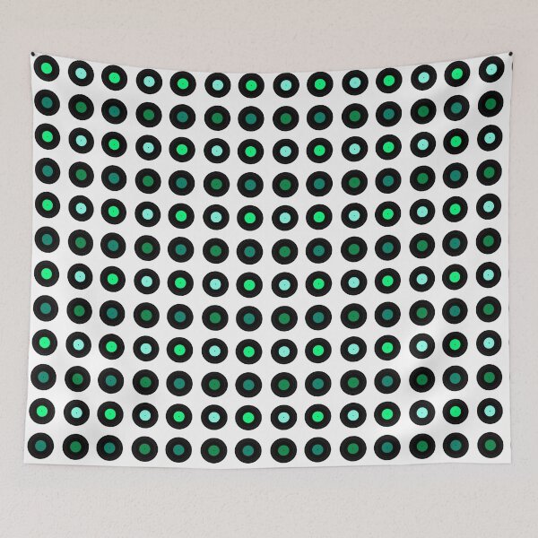 Aperçu de l'œuvre Green Retro Records (Light) créée et vendue par Arianna Khalil.