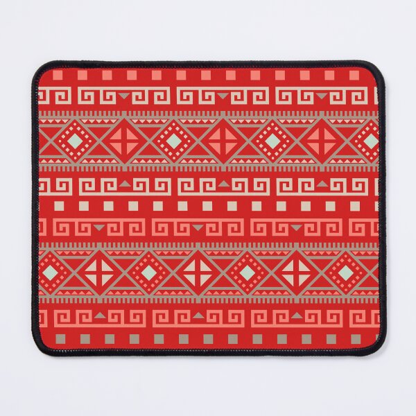 Item preview, Geometric Triangles Compilation in Rose Gold, Aqua and Red - Multicolor Boho Motif designed and sold by Yeldiz.