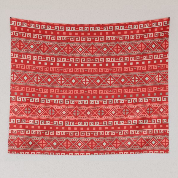 Item preview, Geometric Triangles Compilation in Rose Gold, Aqua and Red - Multicolor Boho Motif designed and sold by Yeldiz.