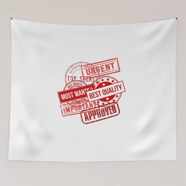Item preview, red stamps: urgent, top secret, best quality, approved, important, most wanted designed and sold by mrelax57700.