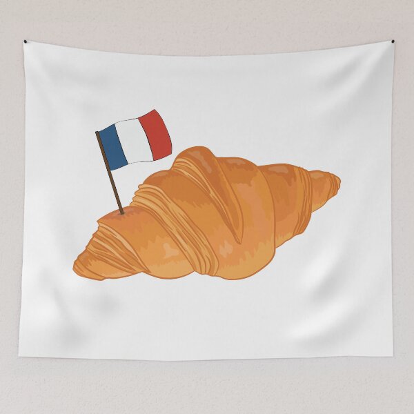 Item preview, Croissant - Funny French Food designed and sold by TheInkElephant.