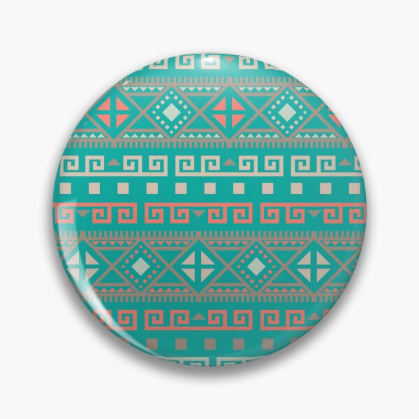 Item preview, Geometric Triangles Compilation in Rose Gold, Aqua and Light Blue - Multicolor Boho Motif designed and sold by Yeldiz.