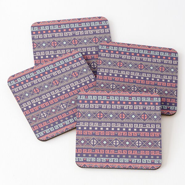 Item preview, Geometric Triangles Compilation in Rose Gold, Aqua and Purple - Multicolor Boho Motif designed and sold by Yeldiz.