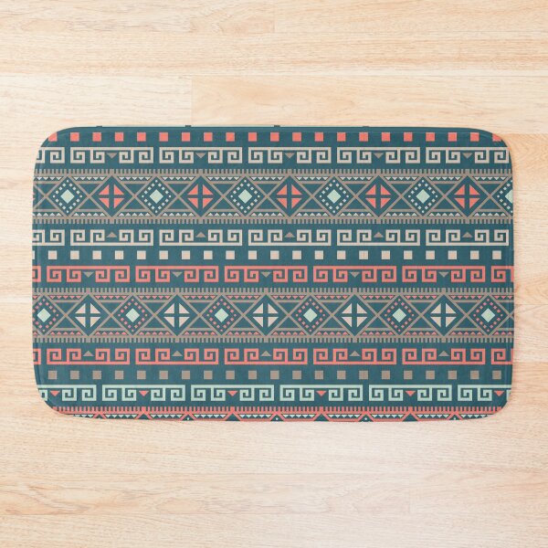 Item preview, Geometric Triangles Compilation in Rose Gold, Aqua and Blue - Multicolor Boho Motif designed and sold by Yeldiz.