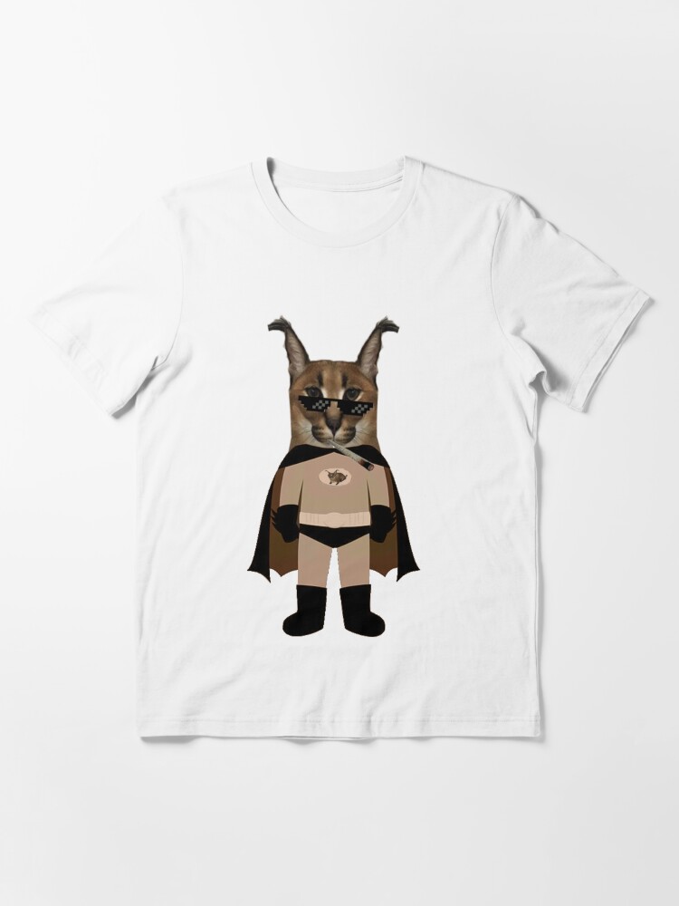 Big Floppa Meme Cat Caracal Cool Cats Caracals Lover Men's Back Print  T-shirt