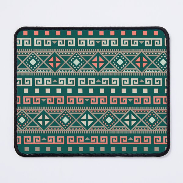 Item preview, Geometric Triangles Compilation in Rose Gold, Aqua and Green - Multicolor Boho Motif designed and sold by Yeldiz.