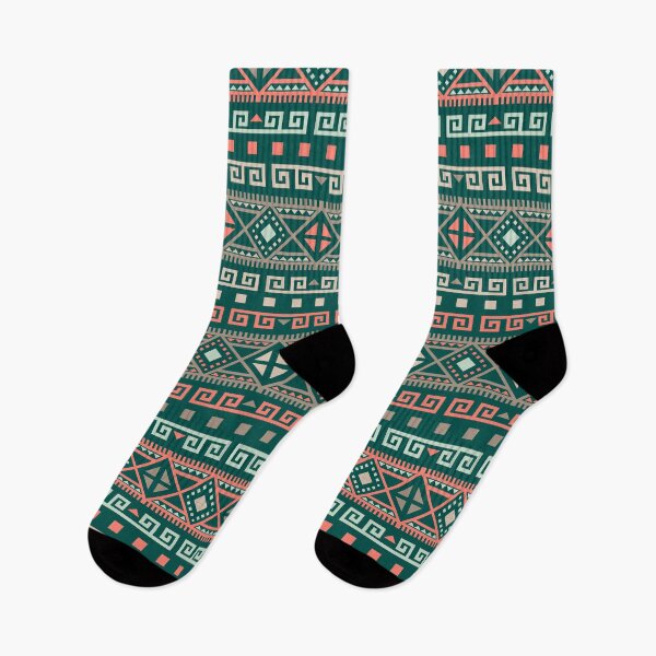 Item preview, Geometric Triangles Compilation in Rose Gold, Aqua and Green - Multicolor Boho Motif designed and sold by Yeldiz.