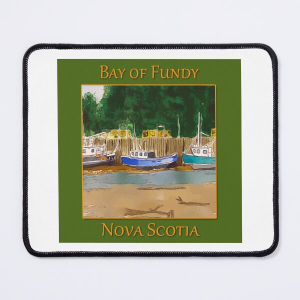 Item preview, Boats high and dry at low tide in the Bay of Fundy at St Martins - WelshDesigns designed and sold by welshdesigns.