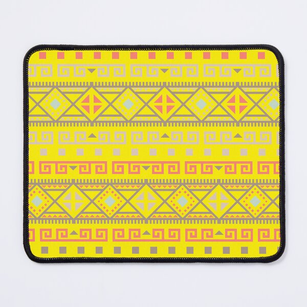 Item preview, Geometric Triangles Compilation in Rose Gold, Aqua and Yellow - Multicolor Boho Motif designed and sold by Yeldiz.