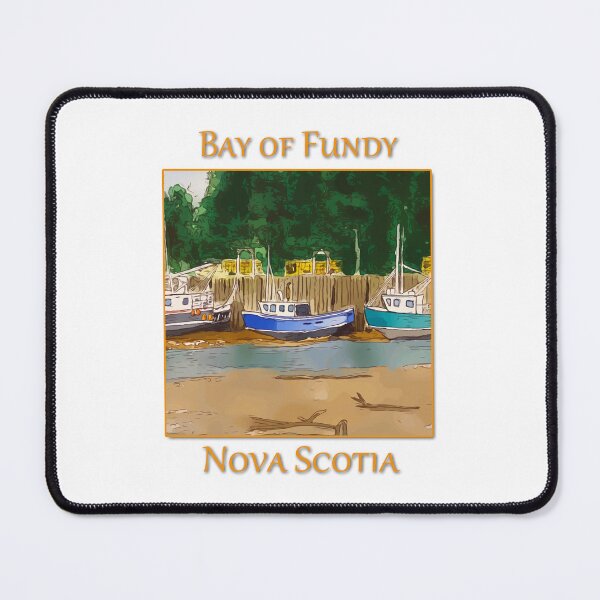 Item preview, Boats high and dry at low tide in the Bay of Fundy at St Martins - WelshDesigns designed and sold by welshdesigns.
