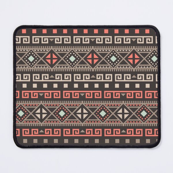 Item preview, Geometric Triangles Compilation in Rose Gold, Aqua and Marron - Multicolor Boho Motif designed and sold by Yeldiz.