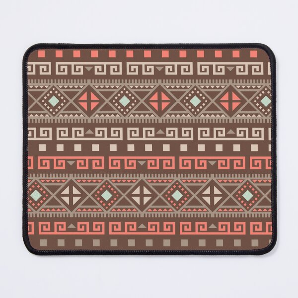 Item preview, Geometric Triangles Compilation in Rose Gold, Aqua and Marron - Multicolor Boho Motif designed and sold by Yeldiz.