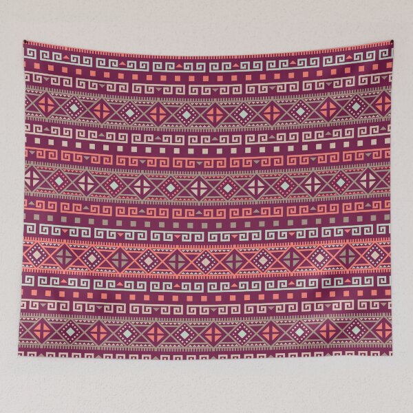 Item preview, Geometric Triangles Compilation in Rose Gold, Aqua and Purple - Multicolor Boho Motif designed and sold by Yeldiz.