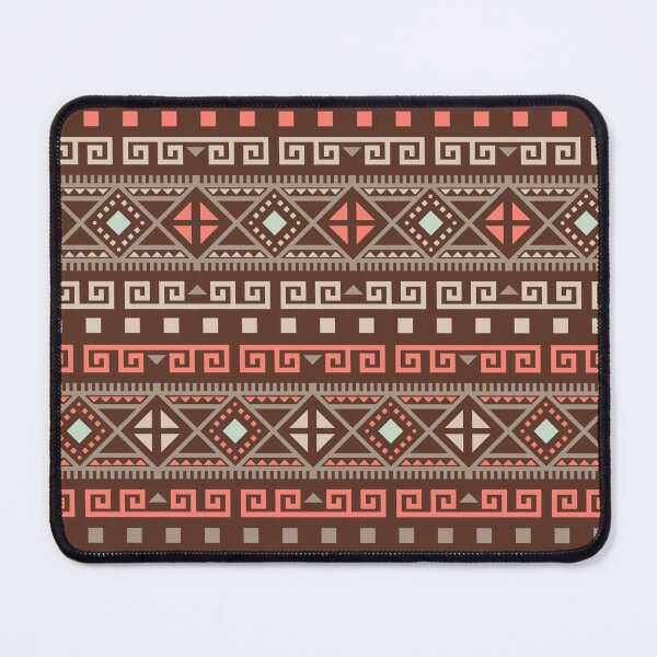 Item preview, Geometric Triangles Compilation in Rose Gold, Aqua and Marron - Multicolor Boho Motif designed and sold by Yeldiz.