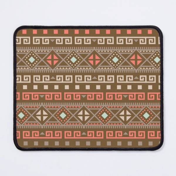 Item preview, Geometric Triangles Compilation in Rose Gold, Aqua and Marron - Multicolor Boho Motif designed and sold by Yeldiz.