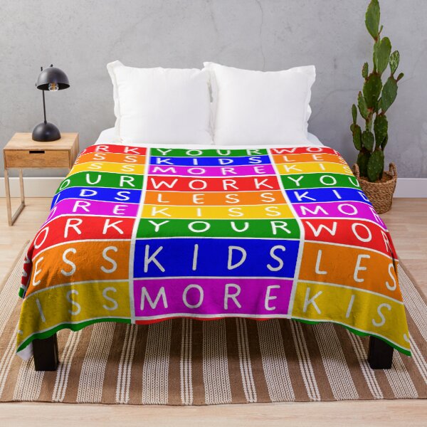 Item preview, Work less. Kiss your kids more - Rainbow designed and sold by RainbowWordLand.