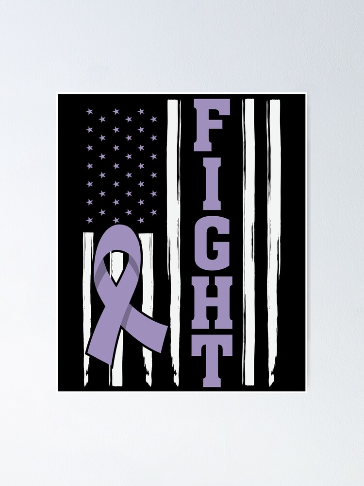 "Testicular Cancer Awareness FIGHT American Flag" Poster for Sale by
