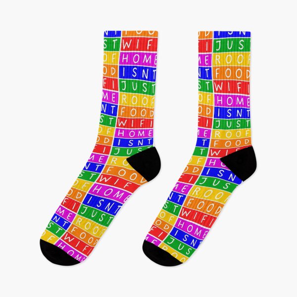 Item preview, Home isn't just roof, food, wifi  - Violet to red rainbow designed and sold by RainbowWordLand.