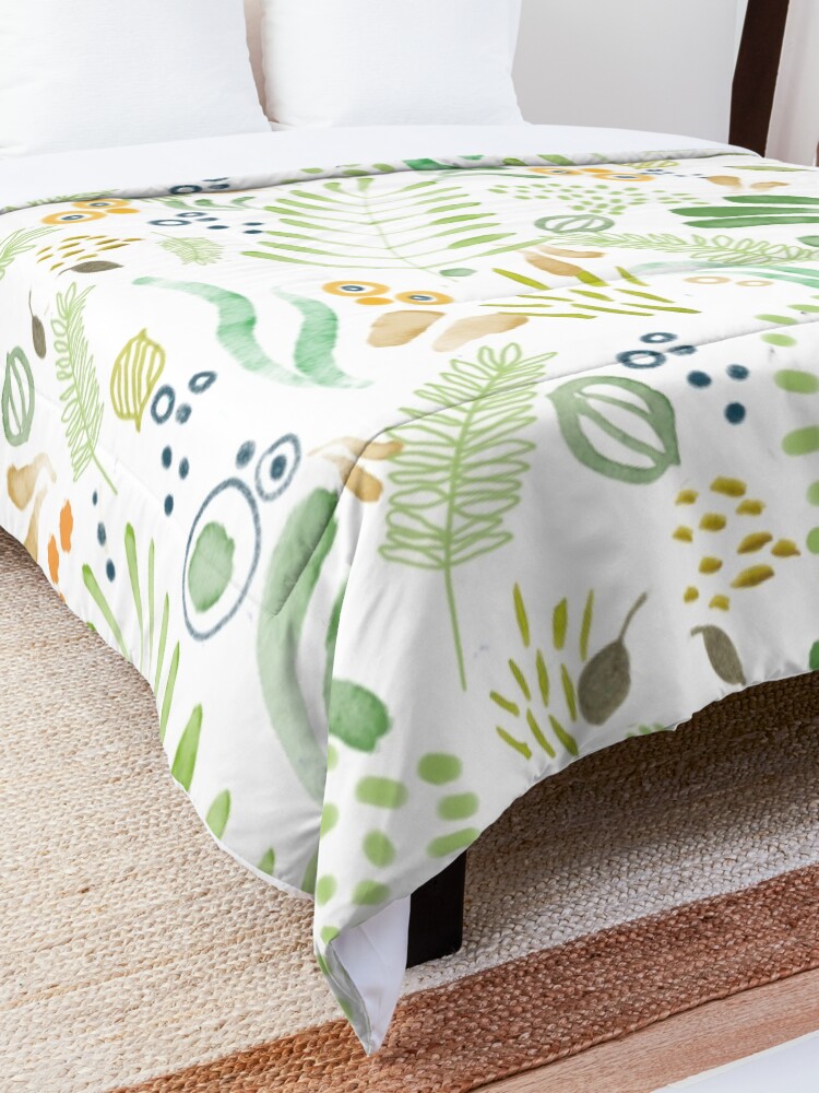 Alternate view of lovely green Comforter