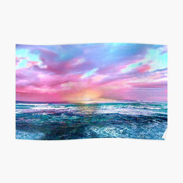 Sunset Sea Poster