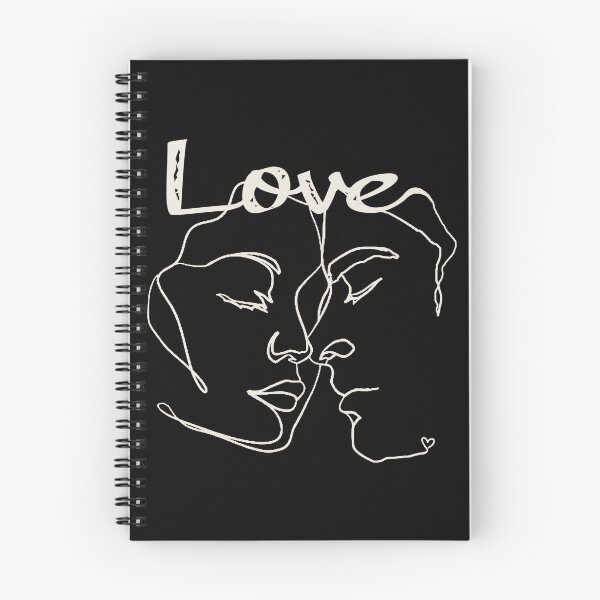 Item preview, White Line Art Couple Almost Kissing designed and sold by TrulyEpoque.