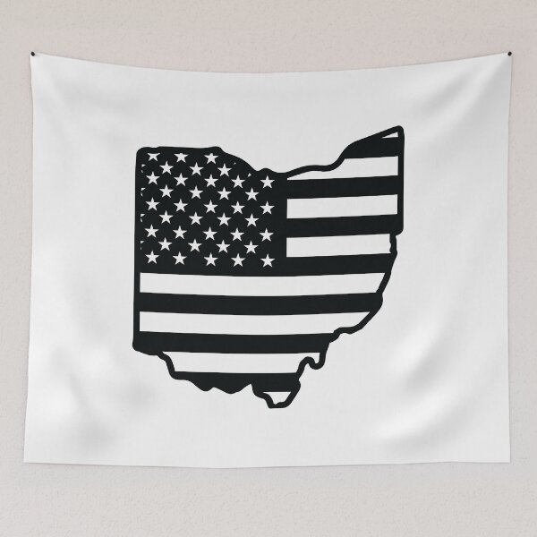 Item preview, Ohio state with USA flag pattern designed and sold by PepaAnaRB.