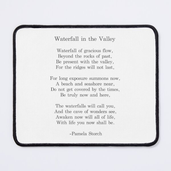 Item preview, Waterfall in the Valley Poem Writer's Edition designed and sold by Pamela Storch.