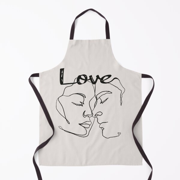 Item preview, Black Line Art Couple Almost Kissing designed and sold by TrulyEpoque.